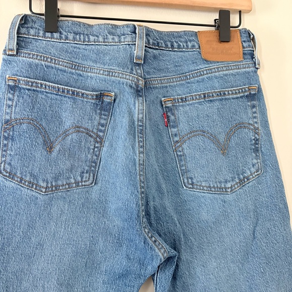 Levi’s Premium Wedgie Straight Ankle Jeans High Rise Button Fly Vintage Blue 28 - Picture 8 of 16